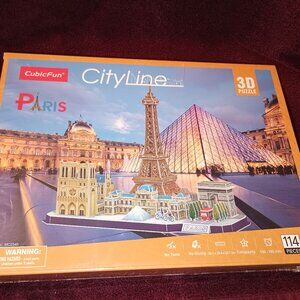 City Line PARIS 3d Puzzle CubicFun NEW Factory-Sealed France 3-D Cityline